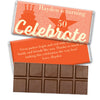 Personalized Milestone Birthday Let's Celebrate Belgian Chocolate Bar & Wrapper