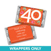 Personalized Forty Confetti Birthday Hershey's Miniatures Wrappers Only