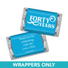 Personalized Milestones 40th Type Birthday Hershey's Miniatures Wrappers Only