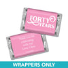 Personalized Milestones 40th Type Birthday Hershey's Miniatures Wrappers Only