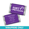 Personalized Milestones 40th Type Birthday Hershey's Miniatures Wrappers Only