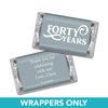 Personalized Milestones 40th Type Birthday Hershey's Miniatures Wrappers Only