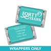 Personalized Milestones 40th Type Birthday Hershey's Miniatures Wrappers Only