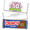 Personalize Any Age Milestone Birthday Confetti Burst Nestle Crunch Chocolate Bar & Wrapper