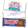 Personalize Any Age Milestone Birthday Confetti Burst Nestle Crunch Chocolate Bar & Wrapper