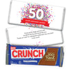 Personalize Any Age Milestone Birthday Confetti Burst Nestle Crunch Chocolate Bar & Wrapper