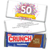 Personalize Any Age Milestone Birthday Confetti Burst Nestle Crunch Chocolate Bar & Wrapper