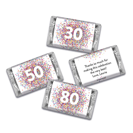 Personalized Confetti Burst Birthday Hershey's Miniatures