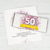 Personalized Milestone Birthday Confetti Burst Chocolate Bar Wrappers Only