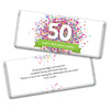 Personalize Any Age Milestone Birthday Confetti Burst Hershey's Milk Chocolate Bar & Wrapper