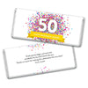 Personalize Any Age Milestone Birthday Confetti Burst Hershey's Milk Chocolate Bar & Wrapper