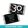 Personalized Thirty Confetti Birthday Hershey's Miniatures Wrappers Only