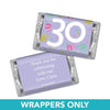 Personalized Thirty Confetti Birthday Hershey's Miniatures Wrappers Only