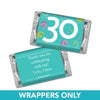 Personalized Thirty Confetti Birthday Hershey's Miniatures Wrappers Only