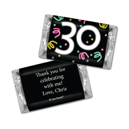 Personalized Thirty Confetti Birthday Hershey's Miniatures