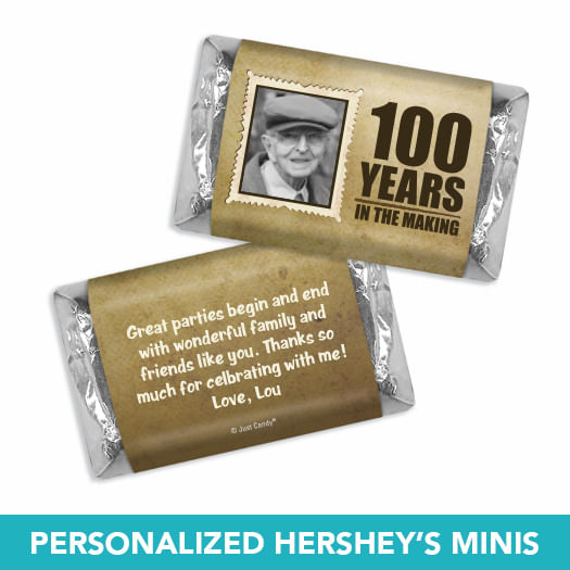 Personalized Milestone 100th Birthday Photo Deluxe Candy Buffet