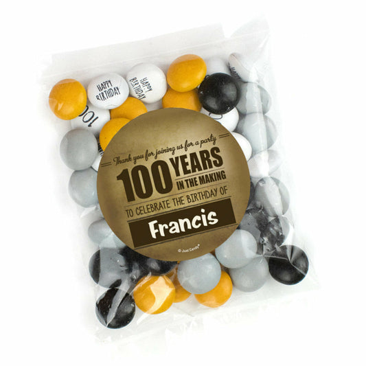 Personalized Years In The Making - 100 Candy Bag with JC Chocolate Minis