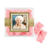 Personalized Milestones 100th Birthday Years in the Making JUST CANDY� favor cube with Sugar Sanded Gummy Bears