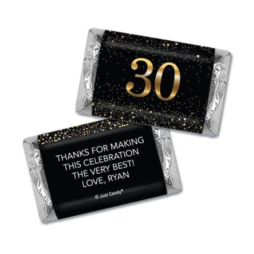 Personalized Birthday Hershey's Miniatures Wrappers Elegant Birthday Bash 30