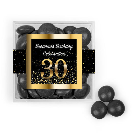 Personalized Milestone 30th Elegant Birthday Bash JUST CANDY� favor cube with Just Candy Milk Chocolate Minis