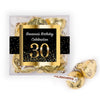 Personalized Milestone 30th Elegant Birthday Bash JUST CANDY� favor cube with Hershey's Kisses