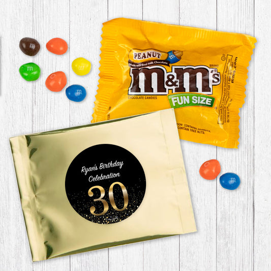 Personalized 30th Milestone Birthday 30 Elegant Birthday Bash Peanut M&Ms