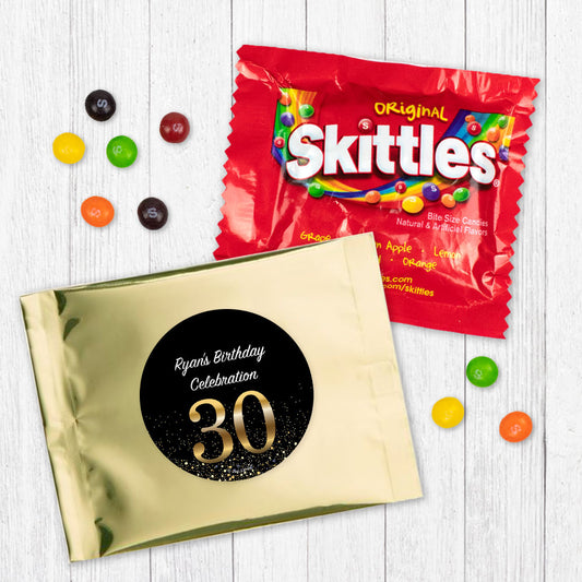 Personalized 30th Milestone Birthday 30 Elegant Birthday Bash Skittles