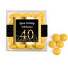 Personalized Milestone 40th Elegant Birthday Bash JUST CANDY� favor cube with Just Candy Milk Chocolate Minis