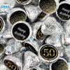 50th Birthday Candy Hershey's Kisses & Hershey's Miniatures for Party Favors