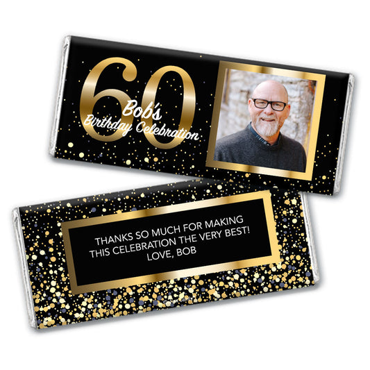 Personalized 60th Birthday Celebration Hershey's Milk Chocolate Bar