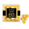 Personalized Milestone 60th Elegant Birthday Bash JUST CANDY� favor cube with Just Candy Milk Chocolate Minis