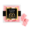 Personalized Milestones 60th Elegant Birthday Bash JUST CANDY� favor cube with Sugar Sanded Gummy Bears