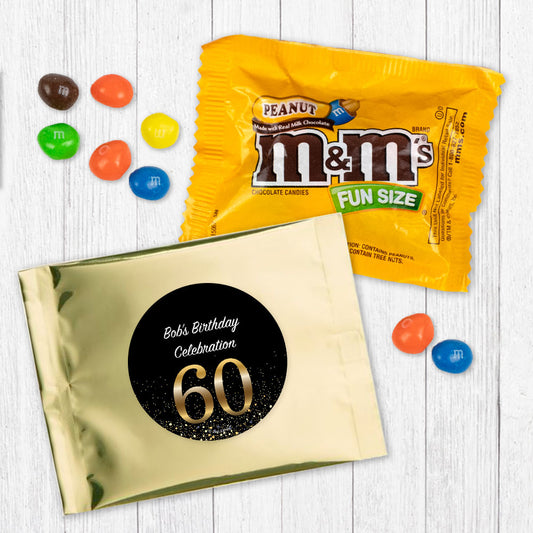 Personalized 60th Milestone Birthday 60 Elegant Birthday Bash Peanut M&Ms