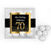 Personalized Milestone 70th Elegant Birthday Bash JUST CANDY� favor cube with Just Candy Milk Chocolate Minis