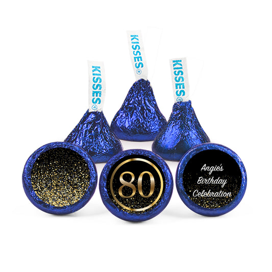 Personalized 80th Milestone Birthday Elegant Birthday Bash Hershey's Kisses