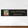 Personalized Birthday 50th Pinstripe Photo 5 Ft. Banner