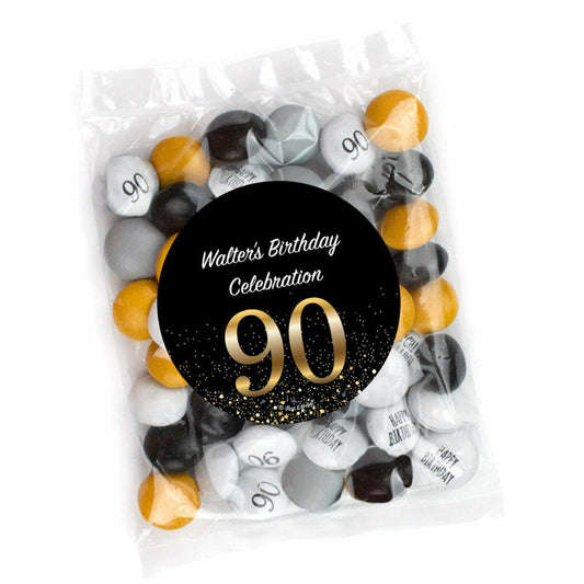 Elegant Milestone - 90 Candy Bag with JC Chocolate Minis