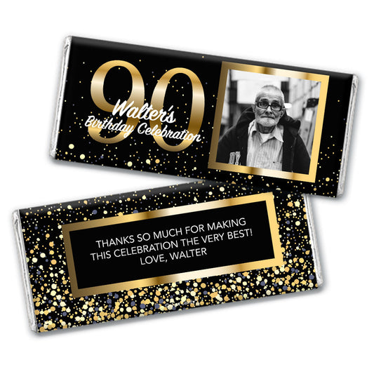 Personalized 90th Birthday Celebration Hershey's Milk Chocolate Bar