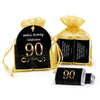 Personalized Elegant 90th Birthday Bash Hershey's Miniatures in Organza Bags with Gift Tag