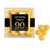 Personalized Milestone 90th Elegant Birthday Bash JUST CANDY� favor cube with Just Candy Milk Chocolate Minis