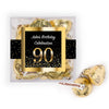 Personalized Milestone 90th Elegant Birthday Bash JUST CANDY� favor cube with Hershey's Kisses