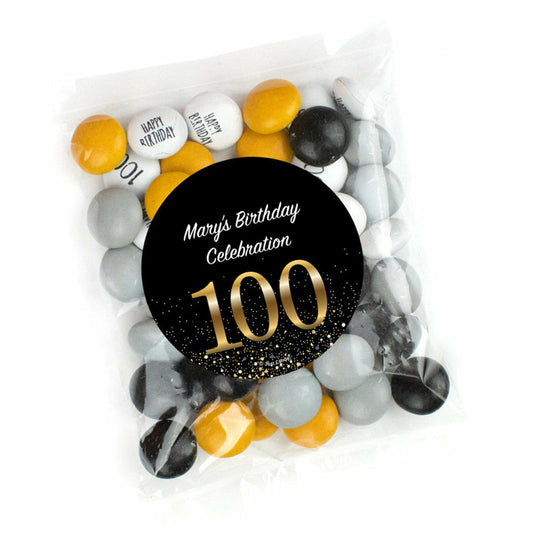 Elegant Milestone - 100 Candy Bag with JC Chocolate Minis