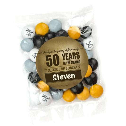 Personalized Years In The Making - 50 Candy Bag with JC Chocolate Minis