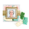 Personalized Milestones 70th Birthday Years in the Making JUST CANDY� favor cube with Sugar Sanded Gummy Bears