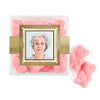 Personalized Milestones 70th Birthday Years in the Making JUST CANDY� favor cube with Sugar Sanded Gummy Bears