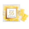 Personalized Birthday Glimmering Gold JUST CANDY� favor cube with Sugar Sanded Gummy Bears