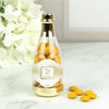 Personalized Birthday Glimmering Gold Champagne Bottle with Just Candy Chocolate Minis