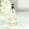 Personalized Birthday Glimmering Gold Champagne Bottle with Just Candy Chocolate Minis