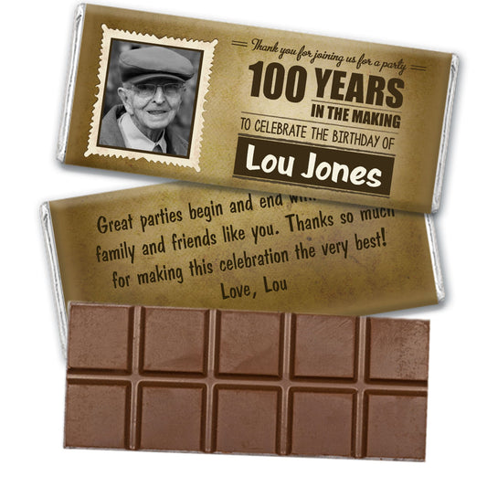 Personalized Milestone Birthday Wanted Belgian Chocolate Bar & Wrapper