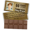 Personalized Milestone Birthday Wanted Belgian Chocolate Bar & Wrapper